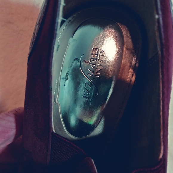 Alfani Step N Flex Maroon Leather Snakeskin Heels 7m Fall Spring Casual Date - Picture 4 of 9